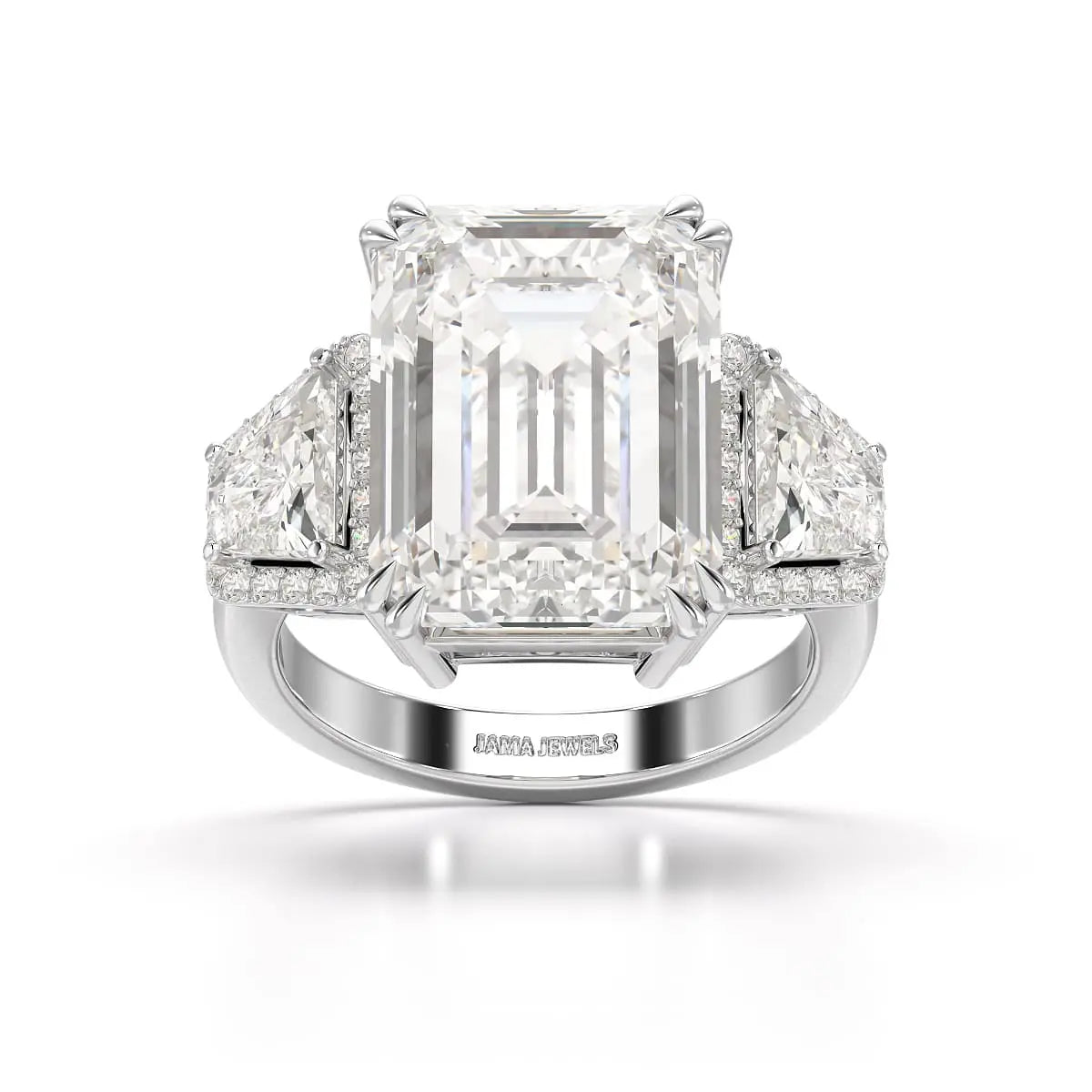 13.49 CT Emerald Cut Lab Diamond Ring