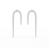 14.26 CT Round Cut Lab Diamond Drop Earrings