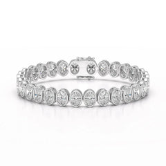 16 CT Lab Diamond Oval Cut Tennis Bracelet Jama Jewels