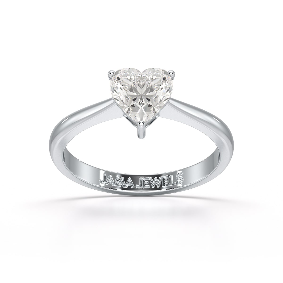 1 Ct Heart Shaped Solitaire Lab Diamond Ring