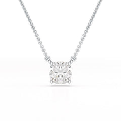 1 CT Cushion Solitaire Lab Grown Diamond Pendant