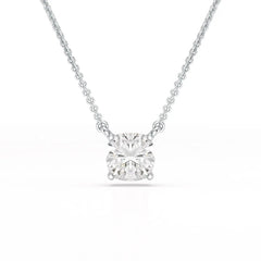 1 CT Cushion Solitaire Lab Grown Diamond Pendant