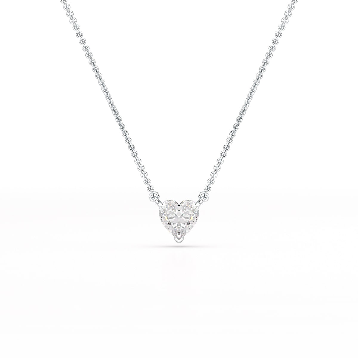 1 Ct Lab Grown Diamond Heart Pendant