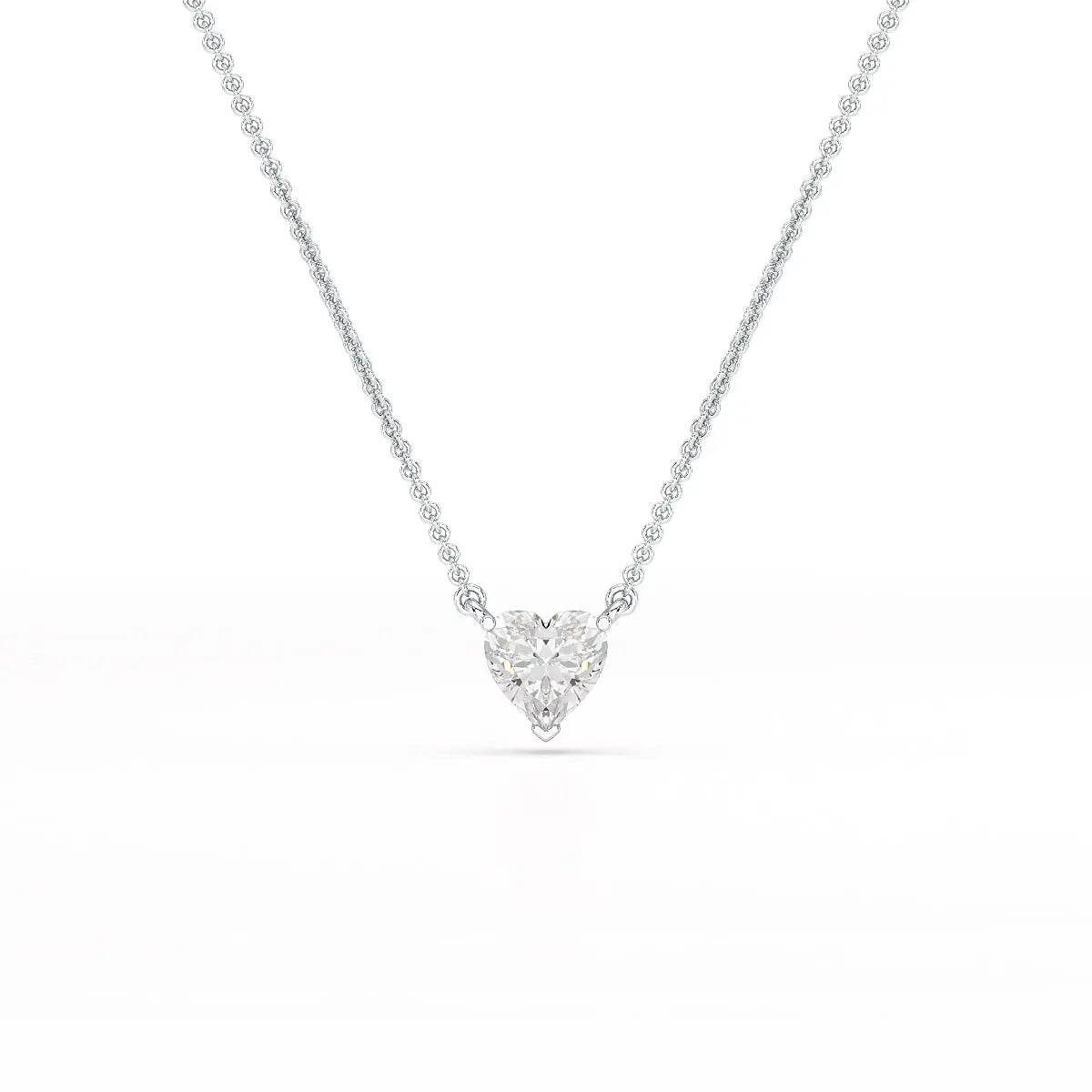 1 Ct Lab Grown Diamond Heart Pendant