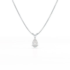 1 Carat Pear Shape Lab Diamond Pendant