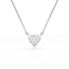 1 Ct Lab Grown Diamond Heart Pendant