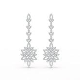 2.15 CT Lab Diamond Dangle Wedding Earring