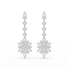 2.15 CT Lab Diamond Dangle Wedding Earring