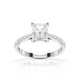 2.28 CT Solitaire Emerald Cut Lab Diamond Ring