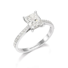 2.28 CT Solitaire Emerald Cut Lab Diamond Ring