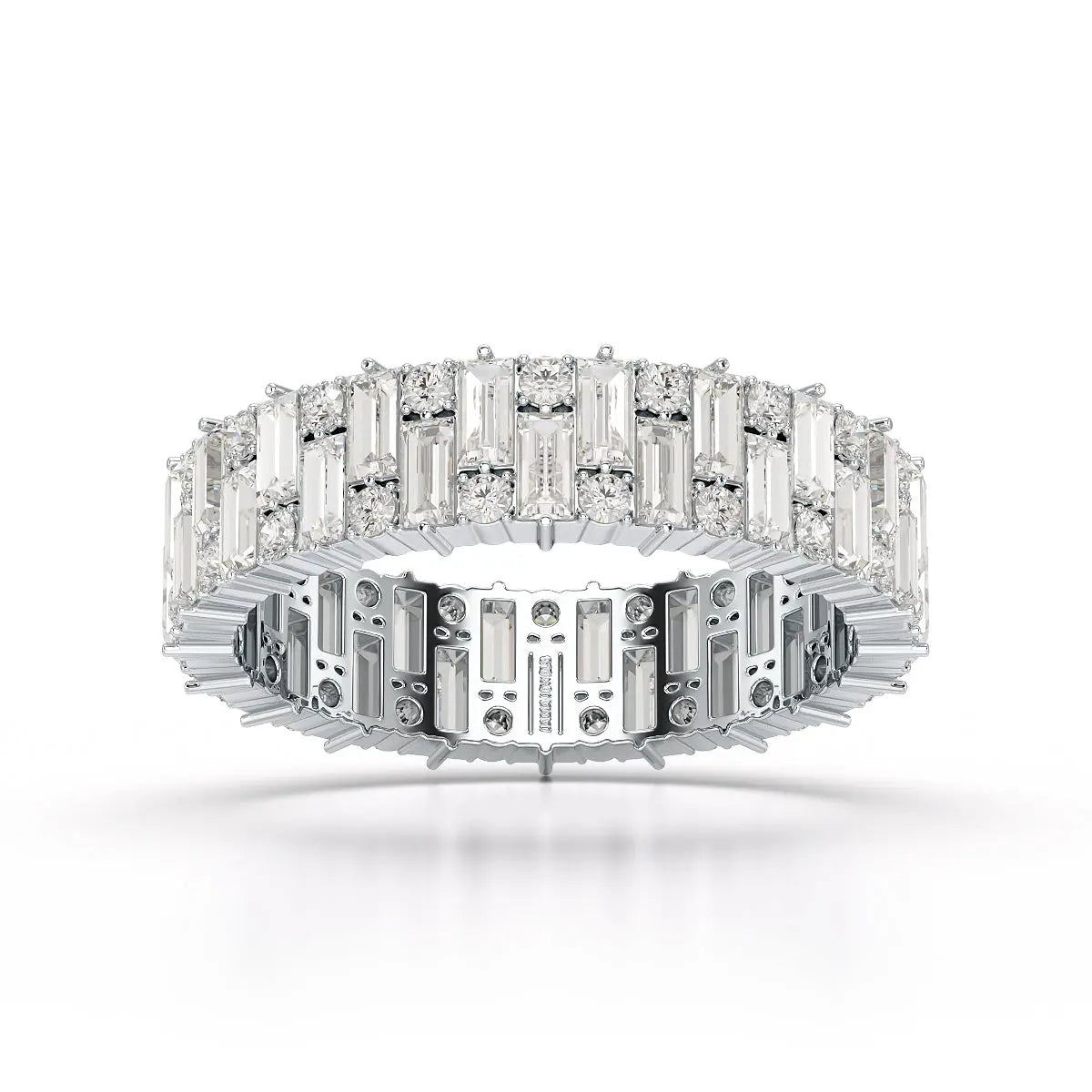2.31 CT Baguette Cut Classic Lab Diamond Ring