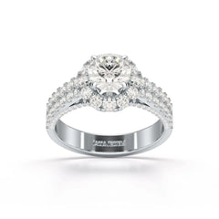 2.32 CT Halo Lab Diamond Engagement Ring