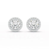 2.36 CT Round Cut Halo Lab Diamond Earring