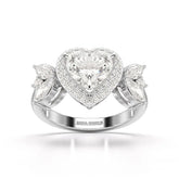 2.41 CT Lab Diamond Heart Cut Halo Ring