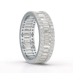 2.54 CT Baguette Cut Lab Diamond Classic Ring Jama Jewels