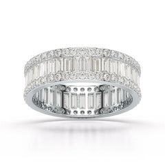 2.54 CT Baguette Cut Lab Diamond Classic Ring Jama Jewels