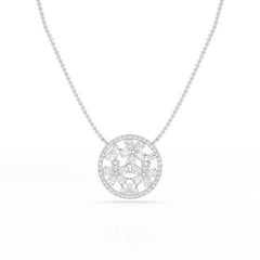 2.57 CT Pear Cut Flower Lab Diamond Pendant
