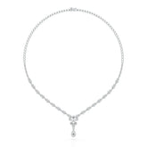 2.5 CT Baguette Cut Lab Grown Diamond Necklace Jama Jewels