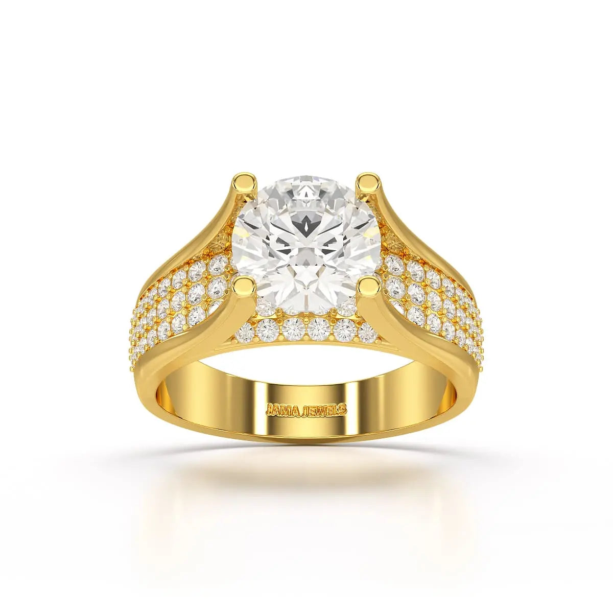 2.6 CT Round Cut Lab Diamond Ring Jama Jewels