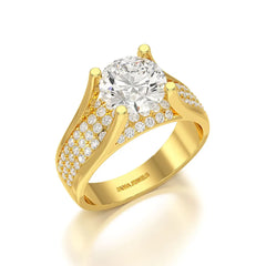 2.6 CT Round Cut Lab Diamond Ring Jama Jewels