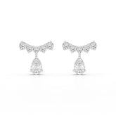 3.58 CT Lab Diamond Pear Cut Drop Earrings Jama Jewels