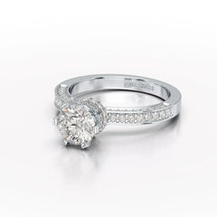 Round Lab Diamond 1.65 CT Simple Wedding Ring - Jama Jewels
