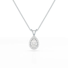 2 CT Halo Lab diamond Pear Cut Pendant