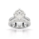 3.27 CT Round Cut Lab Diamond Hidden Halo Ring Jama Jewels