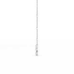 3.29 CT Pear Cut Lab Diamond Chain Pendant