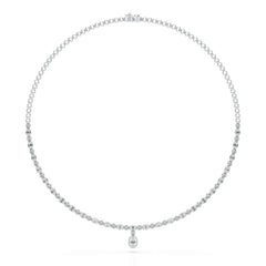 Baguette Cut Lab Created Diamond 3.53 CT Necklace