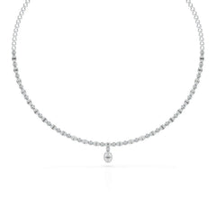 Baguette Cut Lab Created Diamond 3.53 CT Necklace