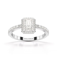 3.61 CT Lab Diamond Radiant Cut Ring