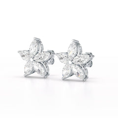 3 CT Marquise Cut Lab Diamond Stud Earrings