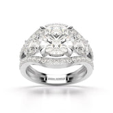 4.08 CT Lab Diamond Round Cut Classic Ring