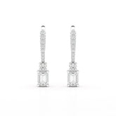 4.42 CT Emerald Cut Drop Lab Diamond Earring Jama Jewels