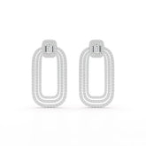 4.46 CT Lab Diamond Halo Drop Earrings Jama Jewels