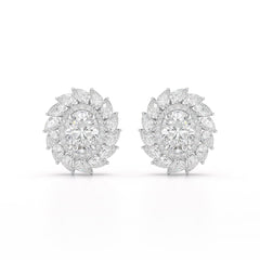 4.85 CT Lab Diamond Multi Shape Stud Earrings
