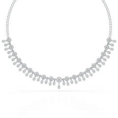 Round Cut Lab Grown Diamond 4.96 CT Elegant Choker Necklace