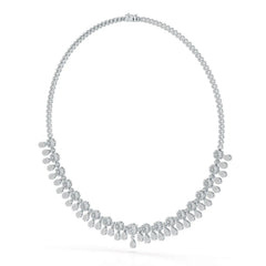 Round Cut Lab Grown Diamond 4.96 CT Elegant Choker Necklace
