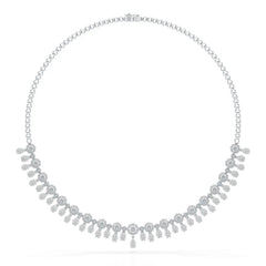 Round Cut Lab Grown Diamond 4.96 CT Elegant Choker Necklace