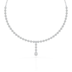 Pear Cut Lab Diamond 4.97 CT Necklace