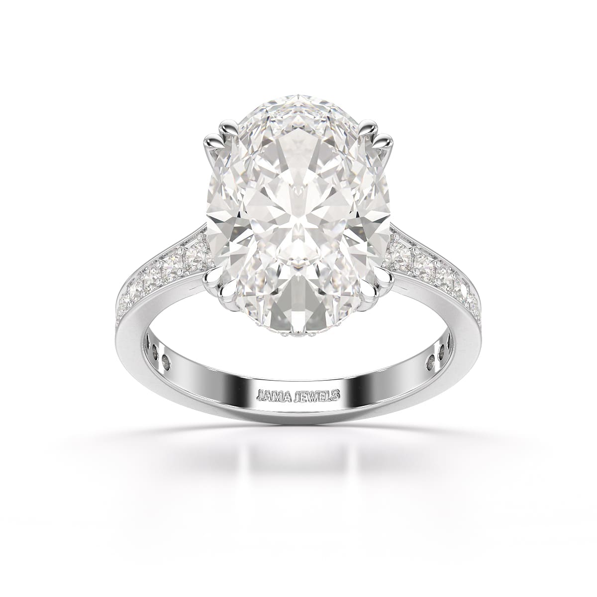 5.9 CT Oval Cut Solitaire Lab Diamond Ring