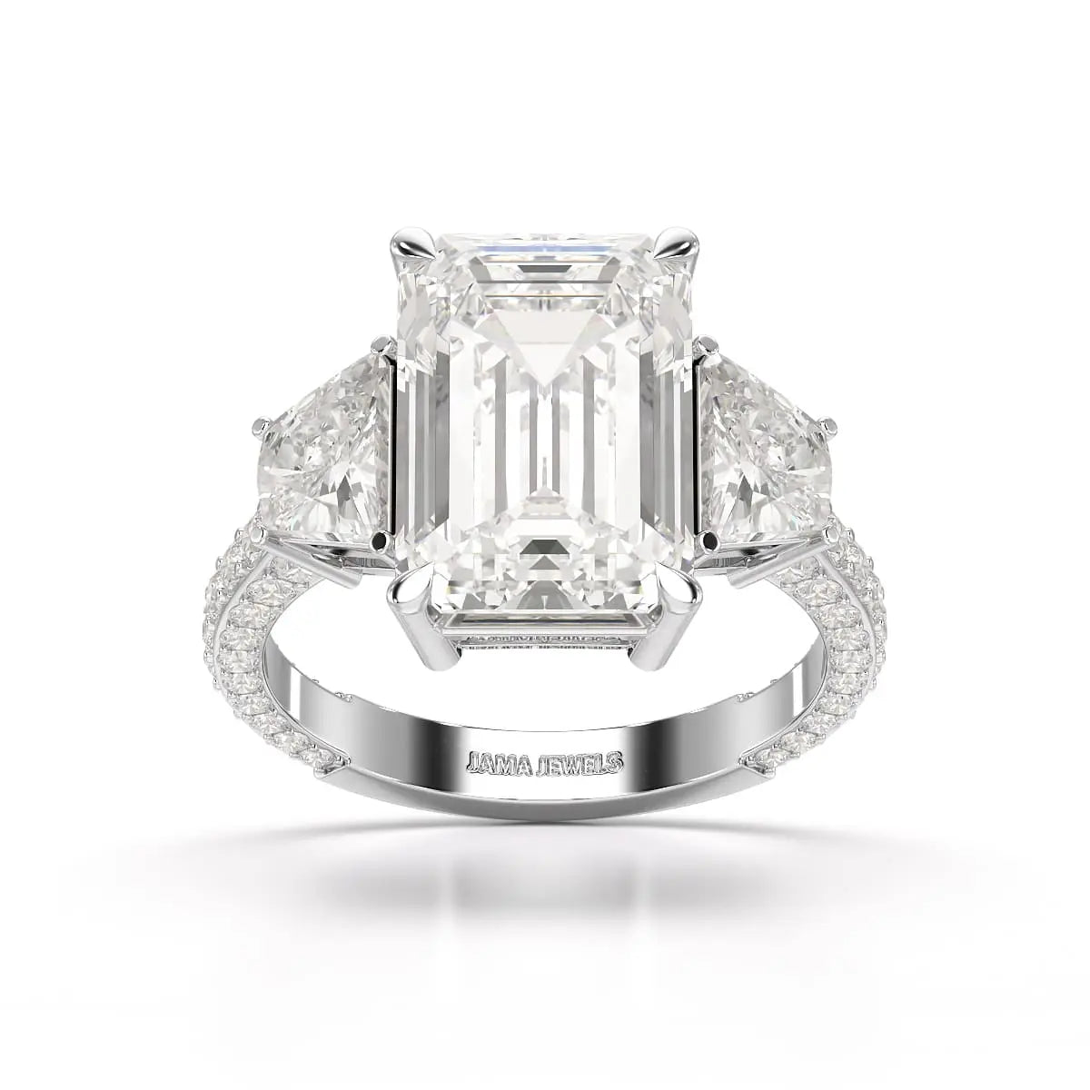 7.8 CT Three Stone Lab Diamond Ring