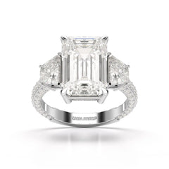 7.8 CT Three Stone Lab Diamond Ring