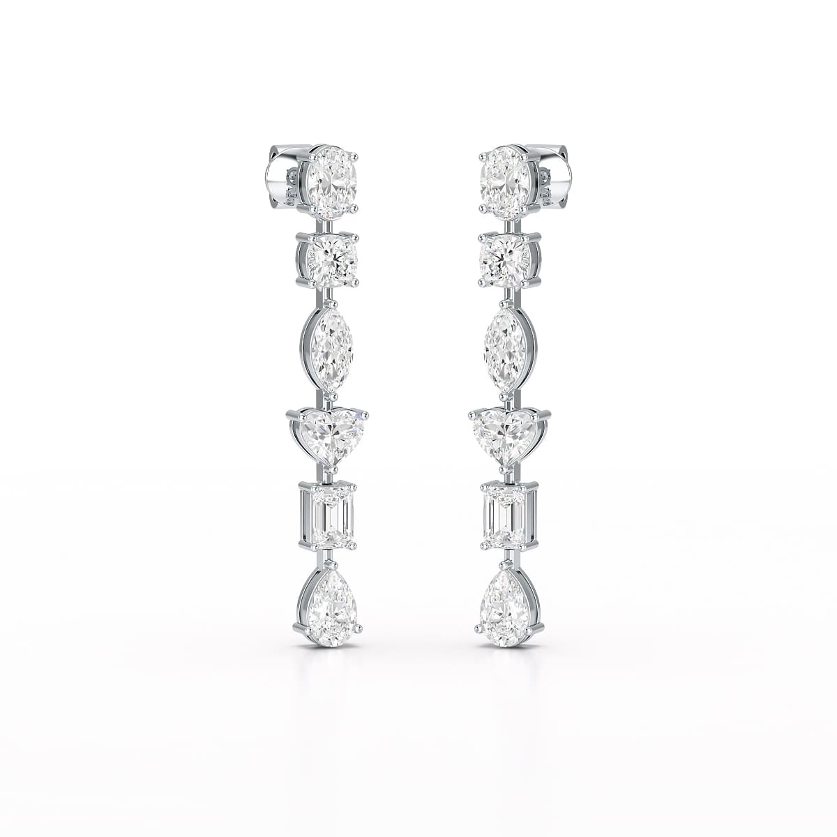 7.99 CT Lab Diamond Dangle Drop Earring