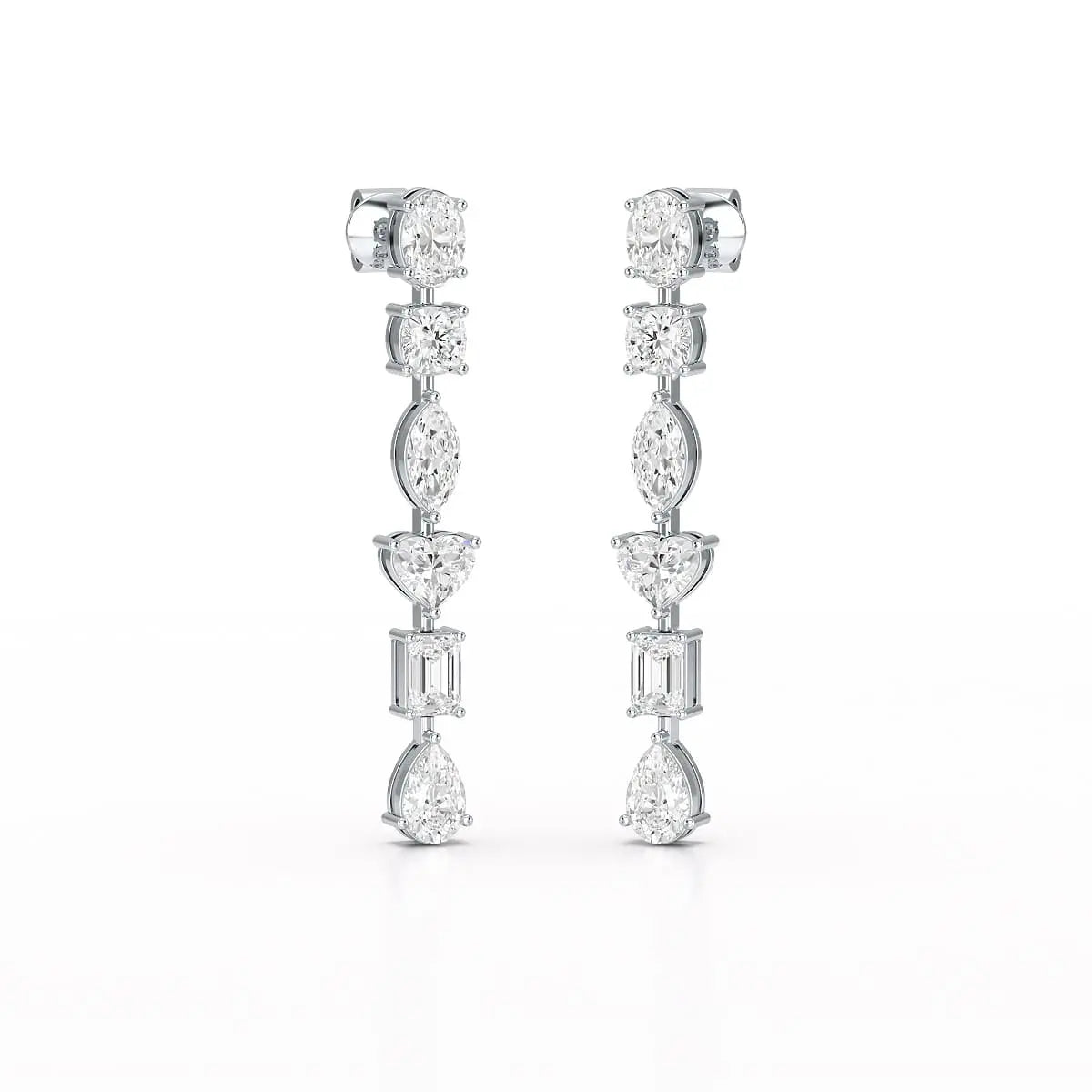7.99 CT Lab Diamond Dangle Drop Earring