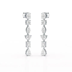 7.99 CT Lab Diamond Dangle Drop Earring