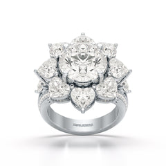 9.24 CT Lab Diamond Round Wedding Ring