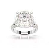 9.29 CT Halo Pave Lab Diamond Engagement Ring