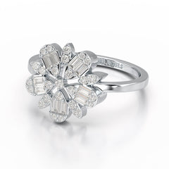 Baguette Cut 0.5 CT Lab Diamond Ring